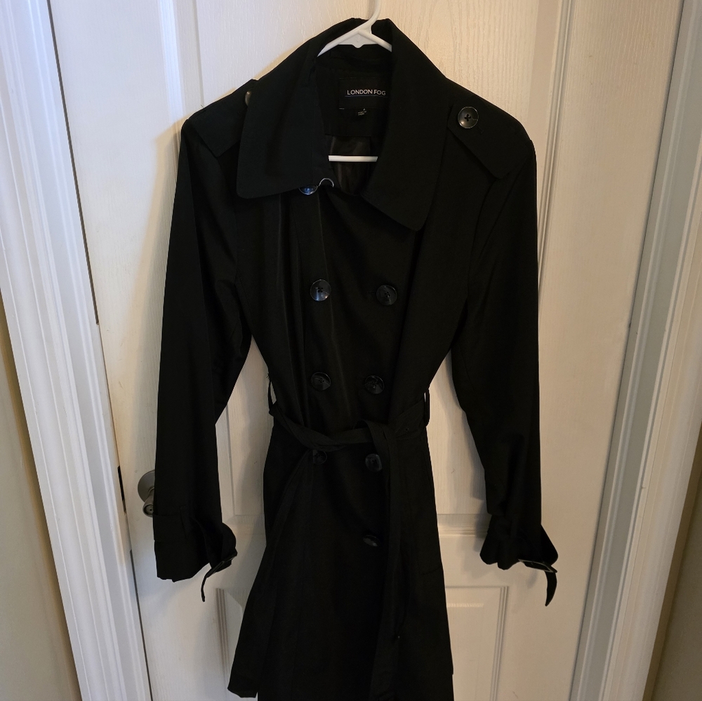 London Fog Black Women's Trench Coat